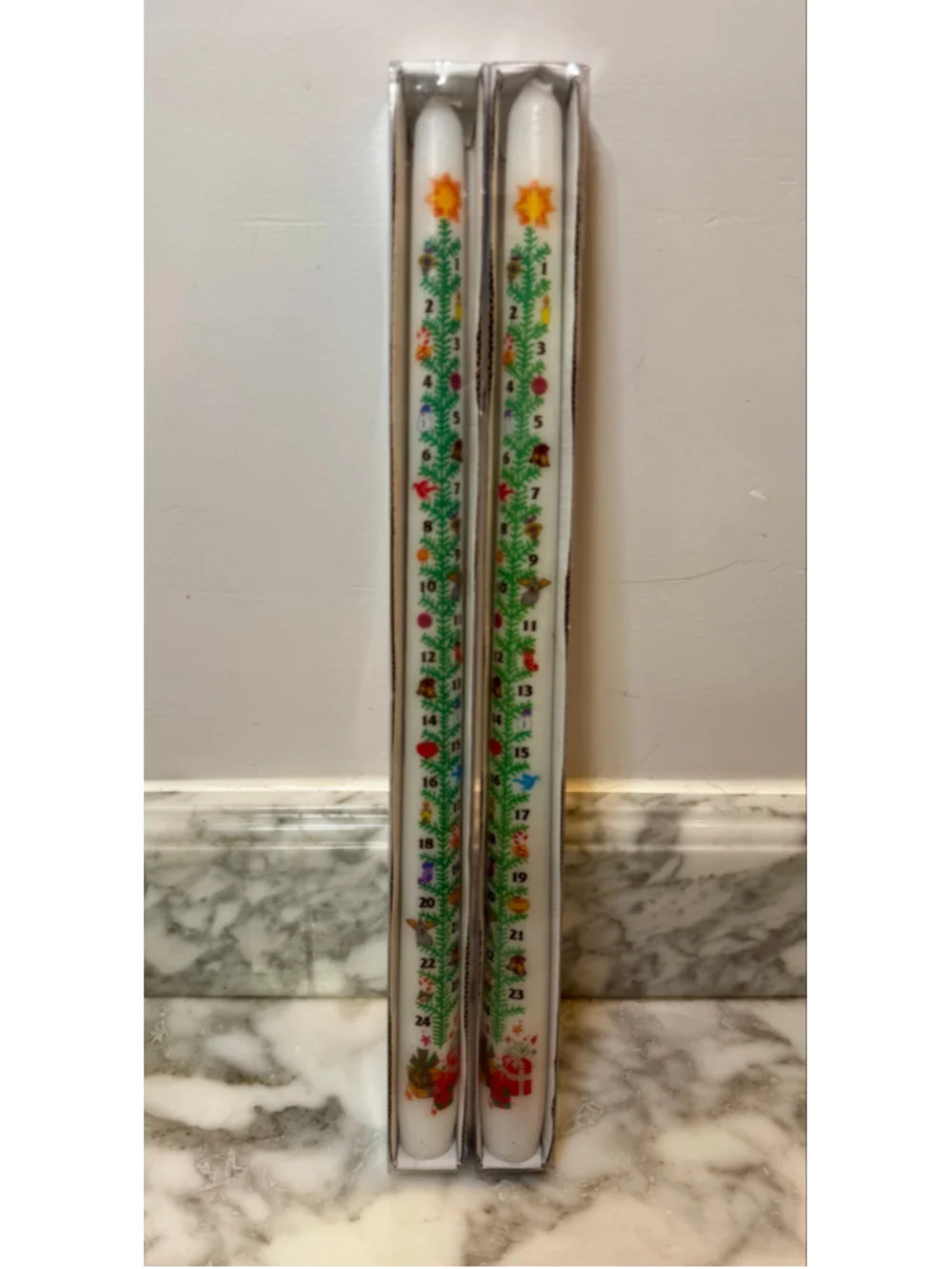Biedermann & Sons Advent Taper Candles Countdown 1–24 Christmas Set